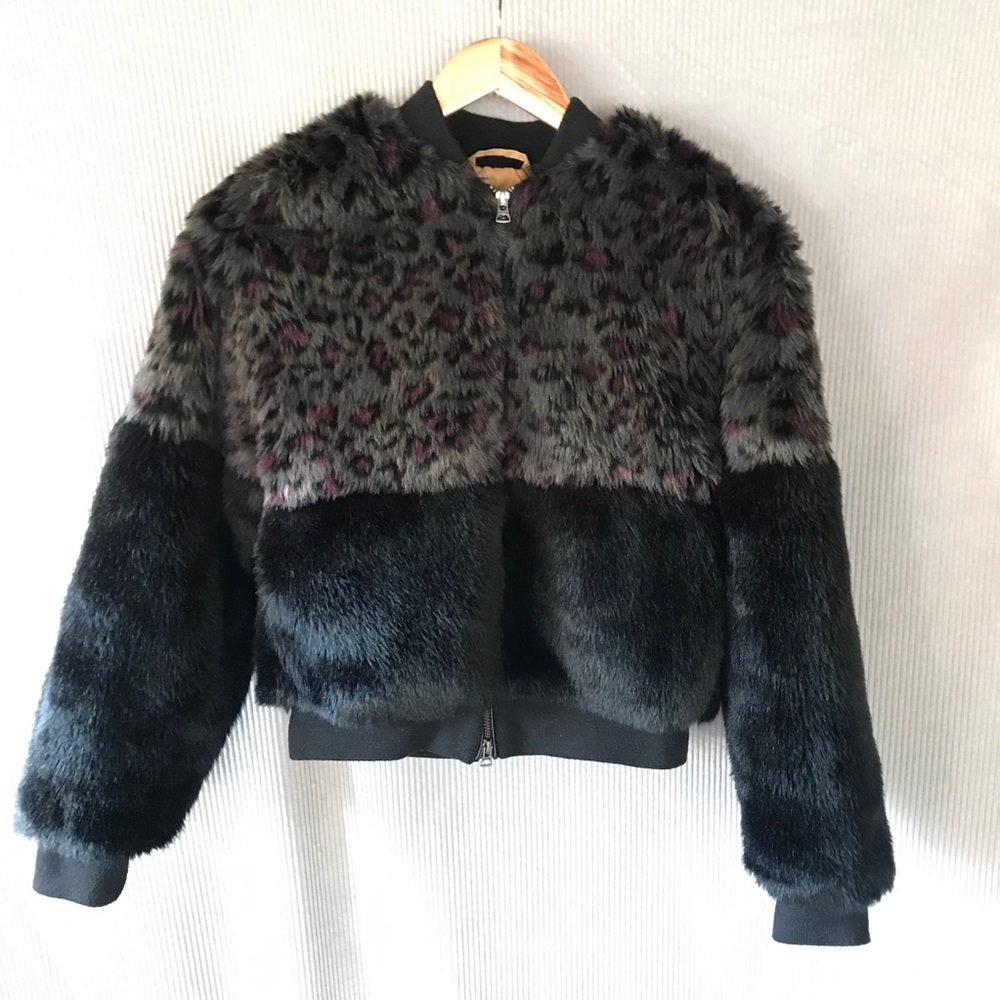 ARITZIA Golden Tna faux fur coat Mahoney Bomber - Picture 8 of 16